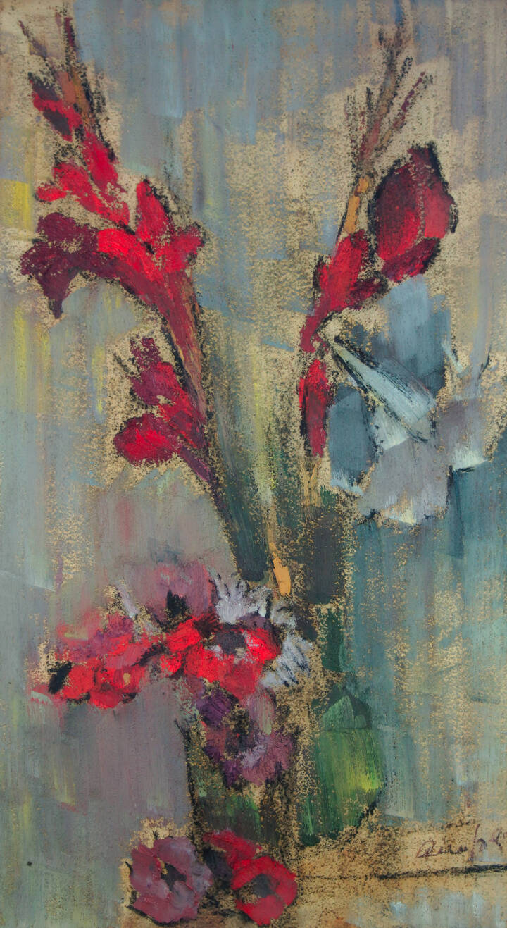 MARIA TERESA AUDOLI CARPANETTO - 'Gladioli rossi' 1966