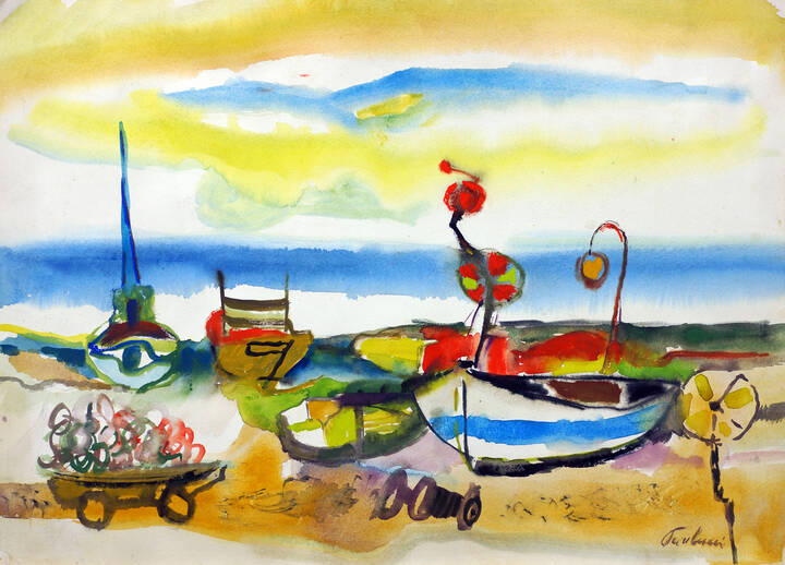 ENRICO PAULUCCI - 'Barche' 1980