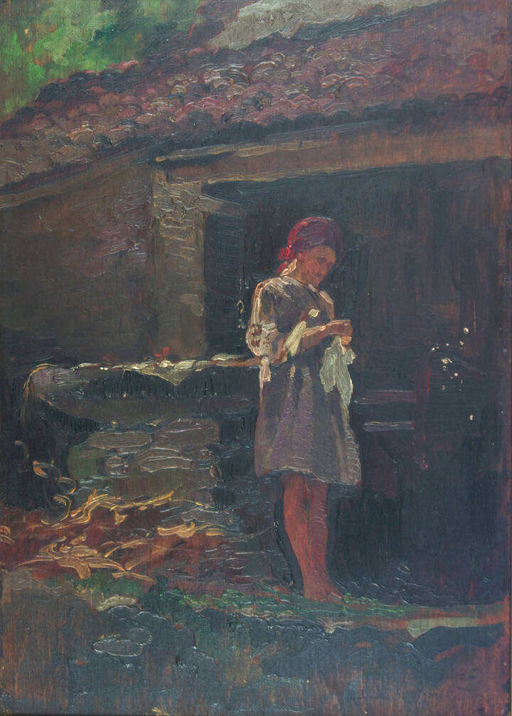 CESARE GHEDUZZI - 'Al mulinone - Studio di bambina' 21/8/1926