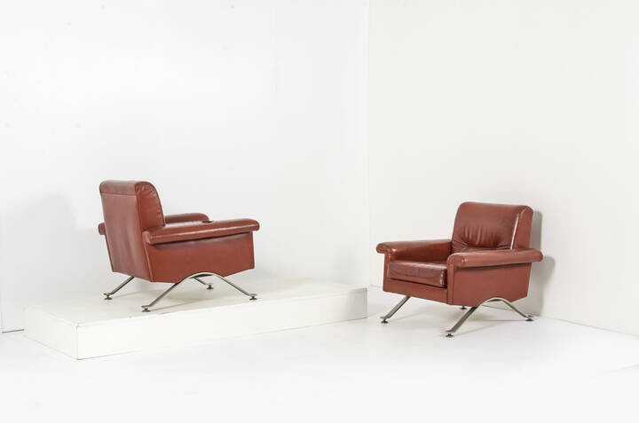 ICO PARISI - Coppia di poltrone mod. 875