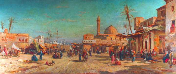 PITTORE ANONIMO FINE XIX SECOLO - 'Scena orientalista'