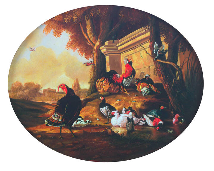 JOSEPH II BONOMI - 'Volatili da cortile in un paesaggio'