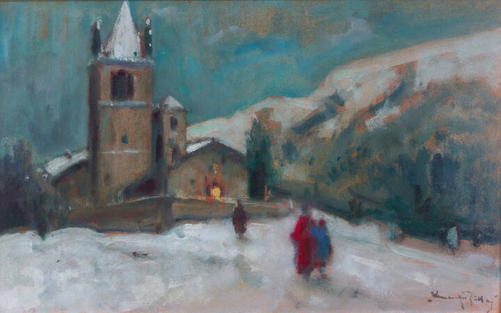 VENANZIO ZOLLA - 'L'uscita dalla messa'