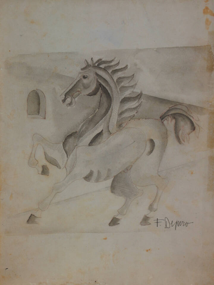 FORTUNATO DEPERO - 'Cavallo'