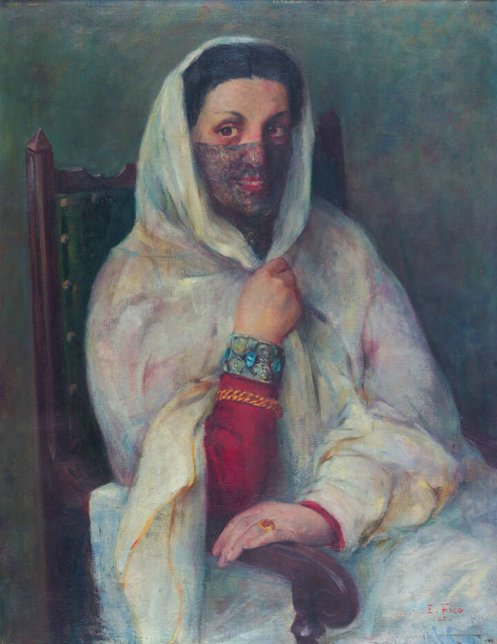 ETTORE FICO - 'Ritratto di donna velata' 1947