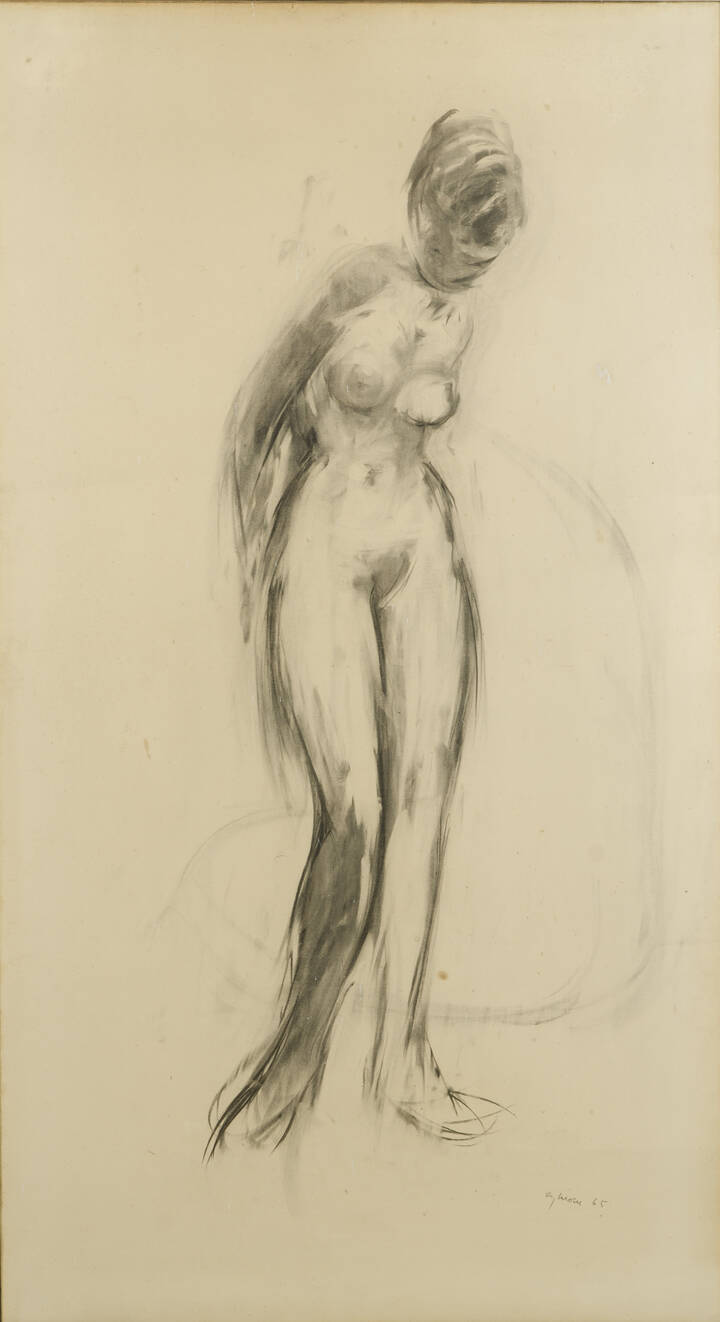 GIUSEPPE AJMONE - 'Studio di nudo' 1965