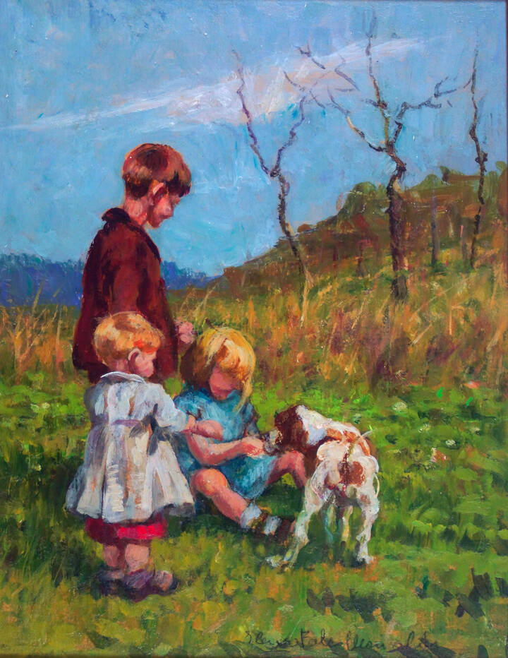 ELENA MARISALDI FALCO - 'Bimbi e cane'