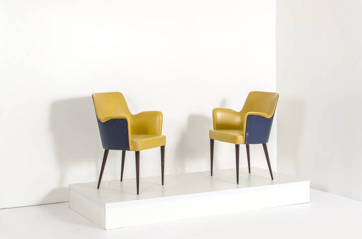 OSVALDO BORSANI - Coppia di poltrone mod P35