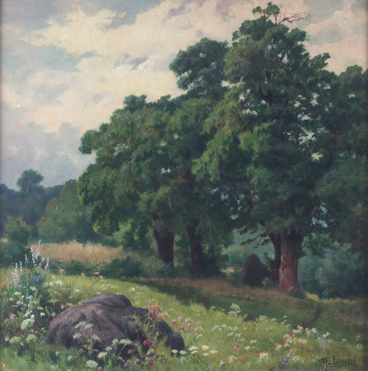 CAMILLO MERLO - 'Paesaggio boschivo' 1926