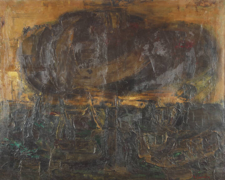 EZIO CASONI - 'Tempesta sul molo' 1959