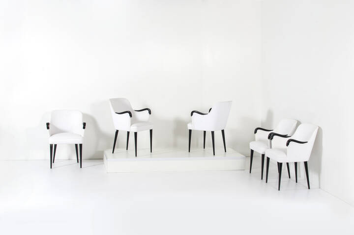 OSVALDO BORSANI - Cinque poltroncine mod. P38