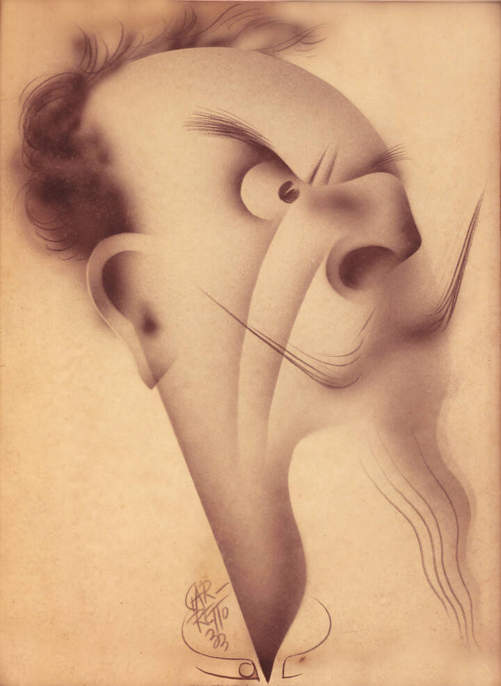 PAOLO FEDERICO GARRETTO - 'Caricatura dell'attore Fedor Chaliapin in Don Chisciotte' 1933