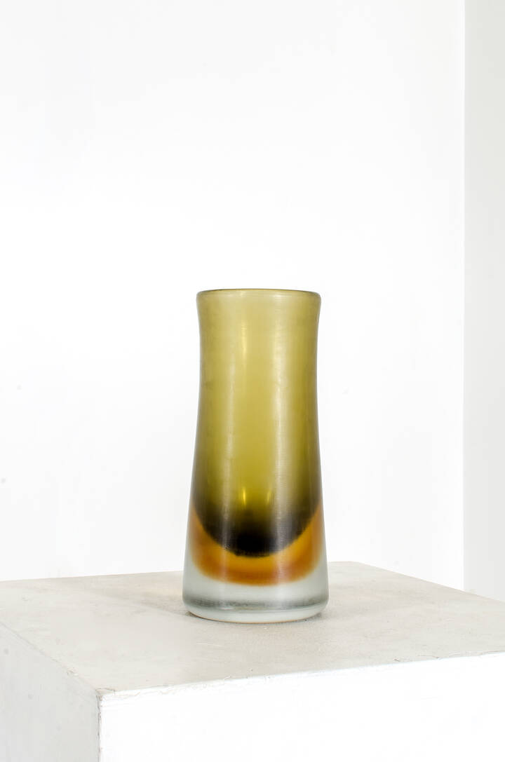 PAOLO VENINI - Vaso in vetro della serie 'incisi' 