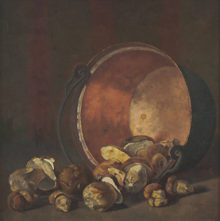 FILIPPO VACCHETTI - 'Natura morta con funghi porcini' 1929