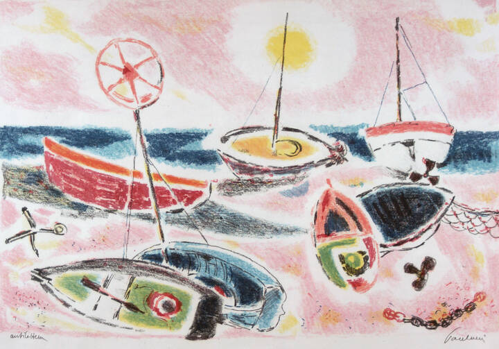 ENRICO PAULUCCI - 'Barche sulla spiaggia' 