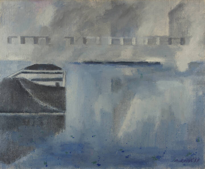 ATTILIO ROSSI - 'Nebbia sulla darsena' 1977