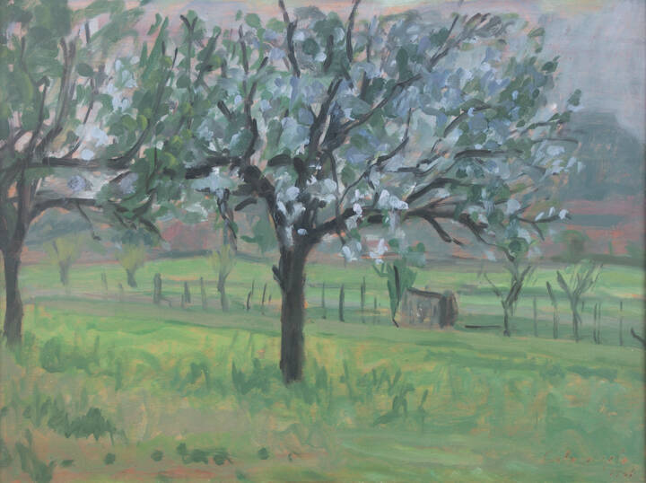 CARLO TERZOLO - 'Albero in fiore' 1941