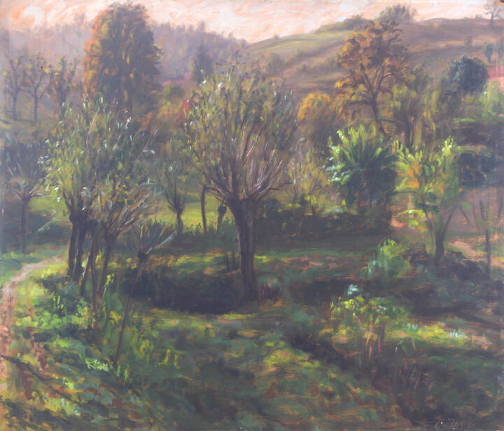 CARLO TERZOLO - 'Paesaggio con alberi'