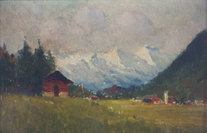 GIOVANNI COLMO - 'Paesaggio con baita'