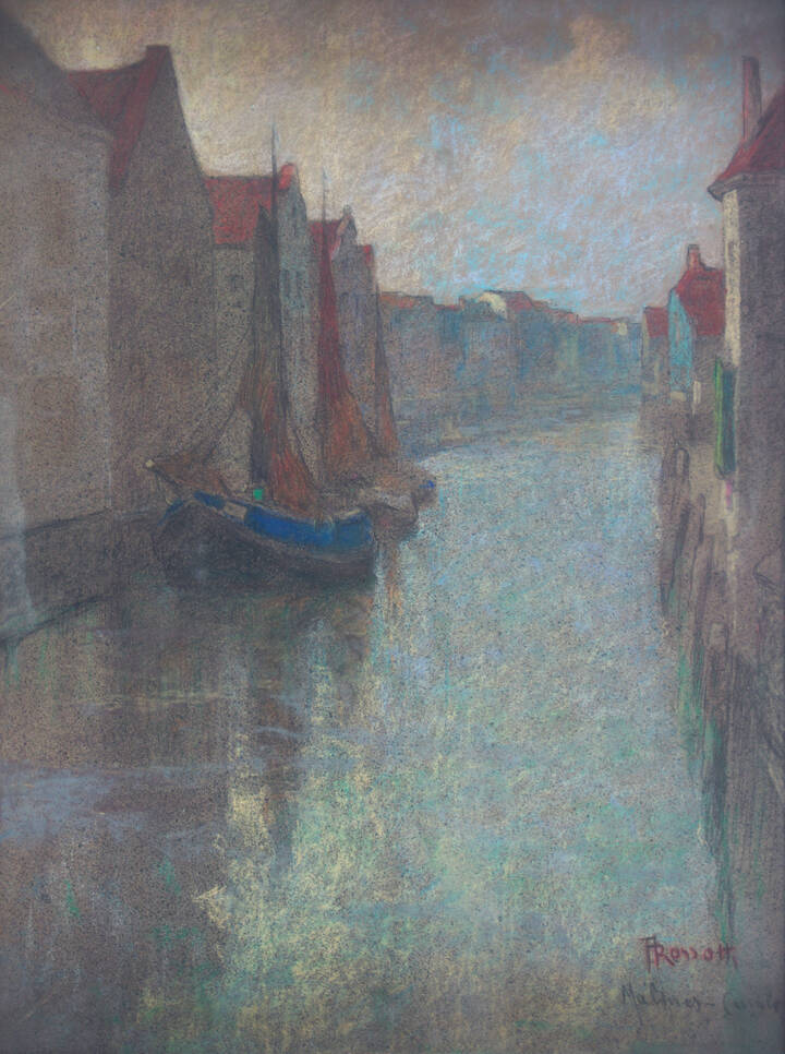 ANGELO ROSSOTTI MATTEODA - 'Canale a Malines' anni '910