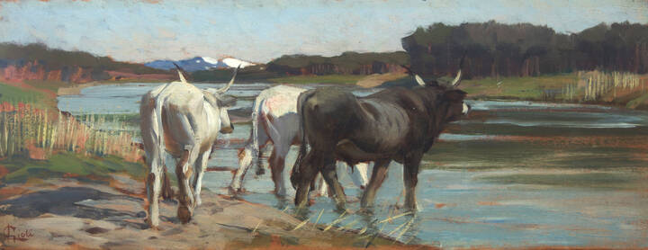 LUIGI GIOLI - 'Campagna pisana' marzo 1887
