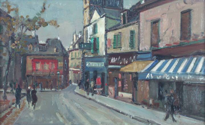 CARLO MUSSO - 'Parigi - Place de Tertre (Montmartre)' anni '930/40