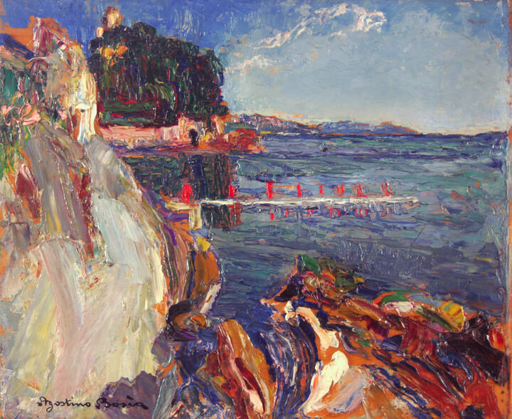 AGOSTINO BOSIA - 'Marina ligure' Pasqua 1929