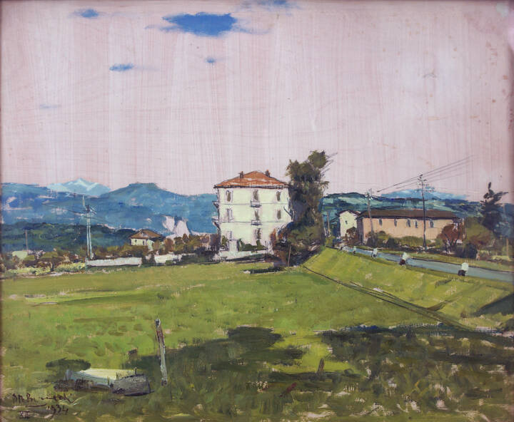 DOMENICO DE BERNARDI - 'Paesaggio' 1934<br>