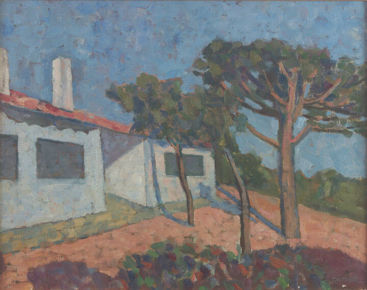 DAPHNE MAUGHAM CASORATI - 'Paesaggio a Saint Tropez' anni '950