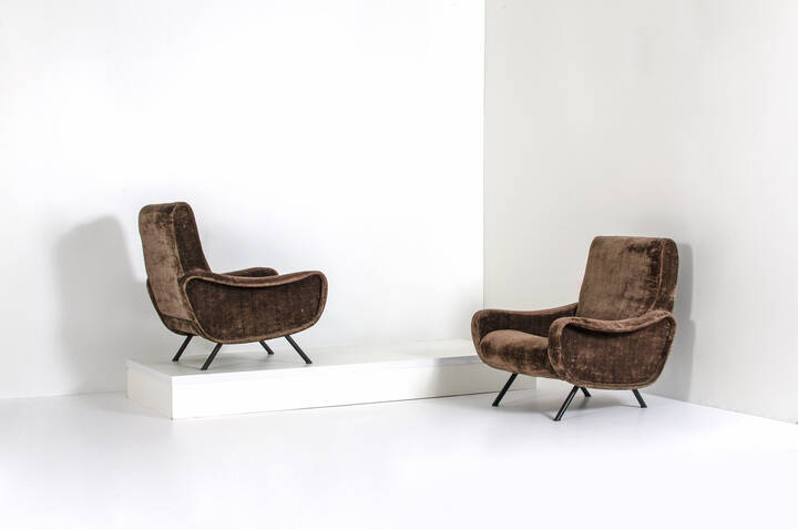 MARCO ZANUSO - Coppia di poltrone mod. Lady