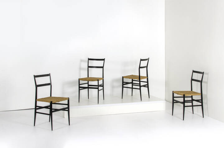 GIO PONTI - Quattro sedie mod. Superleggera