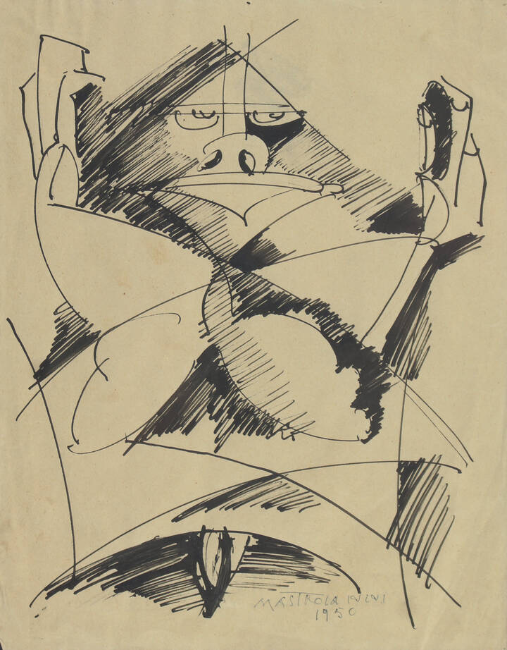 UMBERTO MASTROIANNI - 'Composizione' 1950