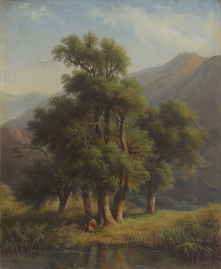 MASSIMO D'AZEGLIO - 'Riposo dopo la caccia' 