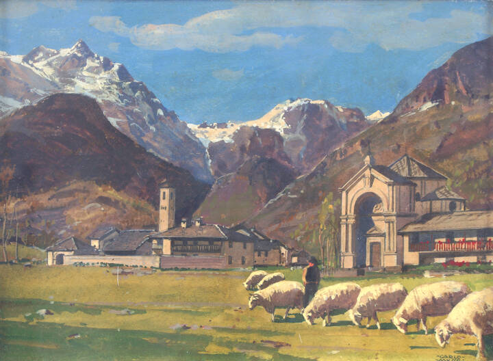 CARLO MUSSO - 'Pascolo a Usseglio'