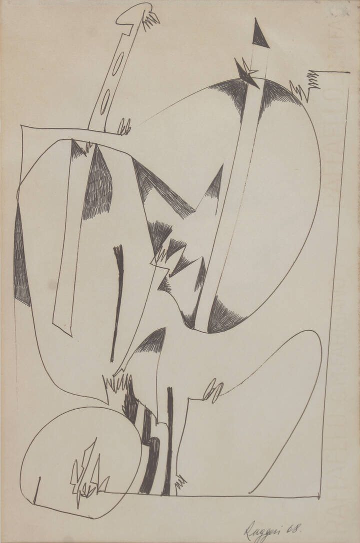 PIERO RUGGERI - 'Composizione' 1968