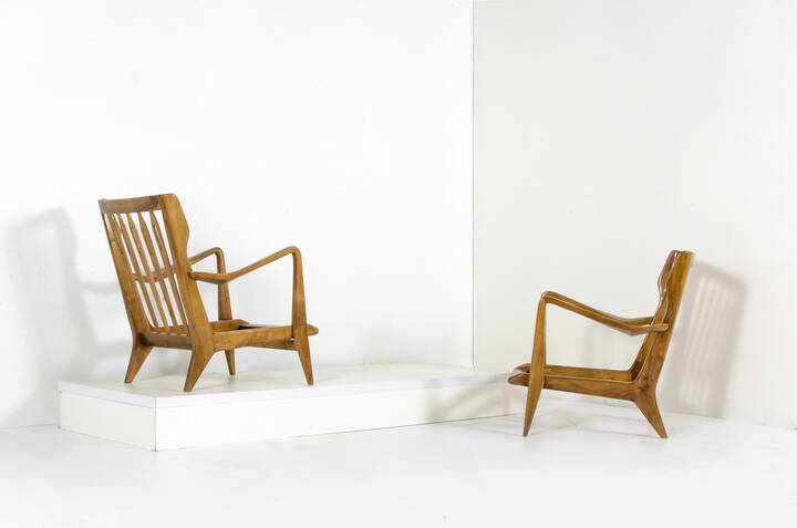 GIO PONTI - Coppia di poltrone 
