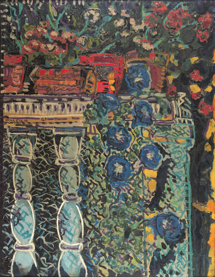 CARLO HOLLESCH - 'Le campanule coi gerani' 5.7.1961