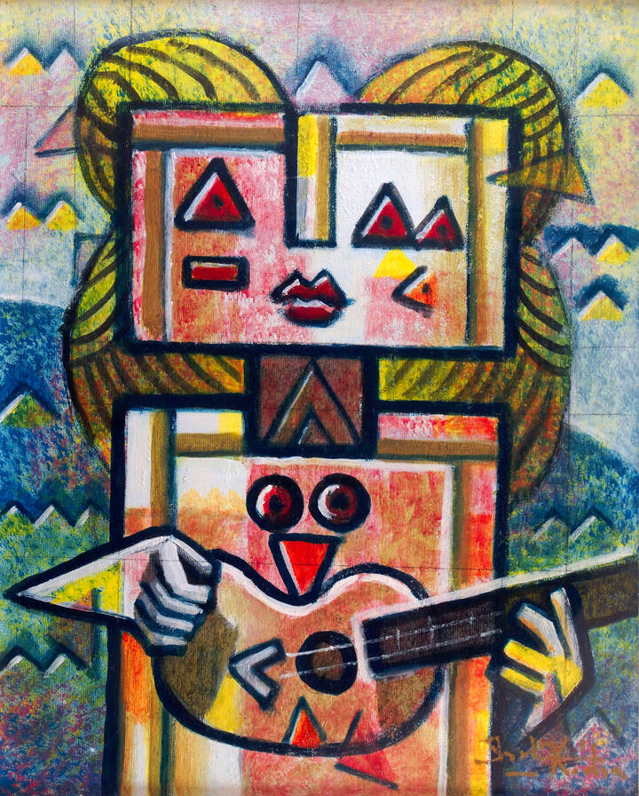 IBRAHIM KODRA - 'Suonatore di chitarra'