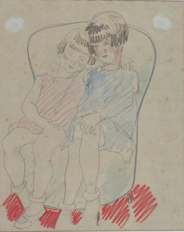 GIO PONTI - 'Due bambine'