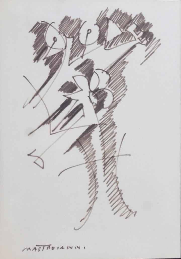 UMBERTO MASTROIANNI - 'Composizione astratta'