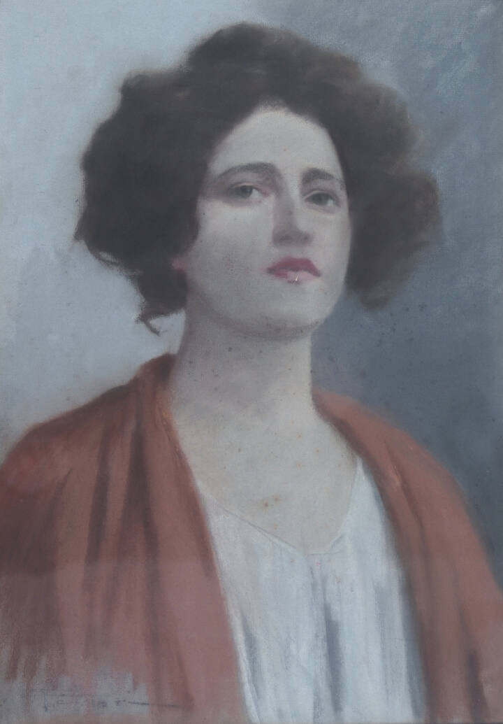 PITTORE ANONIMO - 'Ritratto di giovane donna'