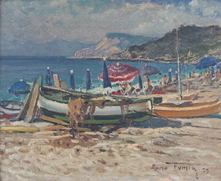MARIO FUMIA - 'La spiaggia (Varigotti)' 1979