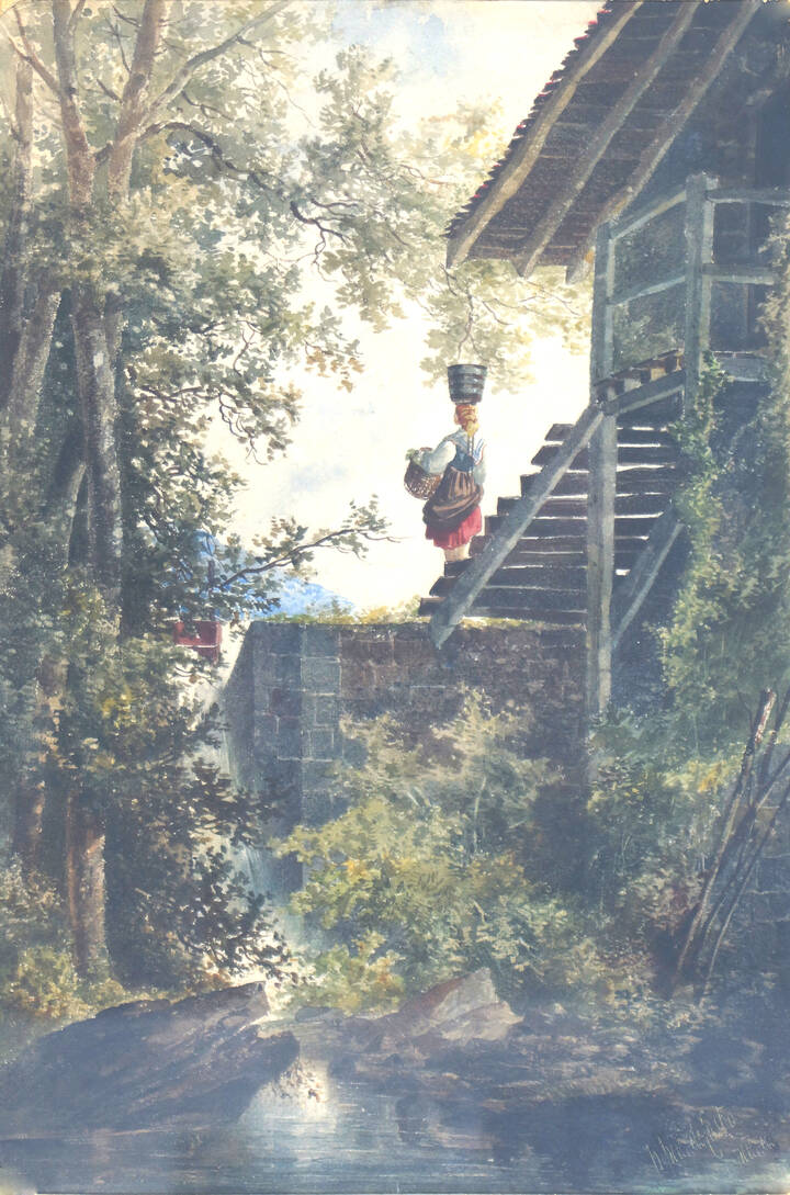 PITTORE NON IDENTIFICATO - 'Portatrice d'acqua'