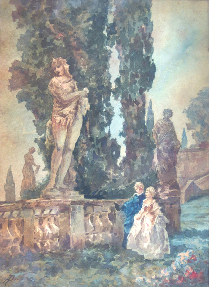 ACHILLE DOVERA - 'Idillio nel parco'