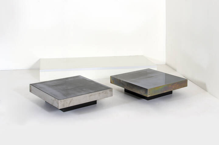 GIANNI AUSENDA GUIDO BALDI GROSSI - Coppia di tavolini mod. Shillings