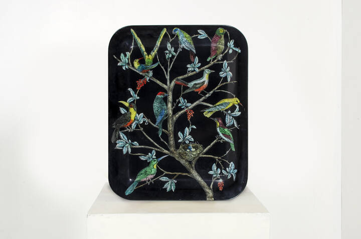 PIERO FORNASETTI - Vassoio della serie 'Uccelli'