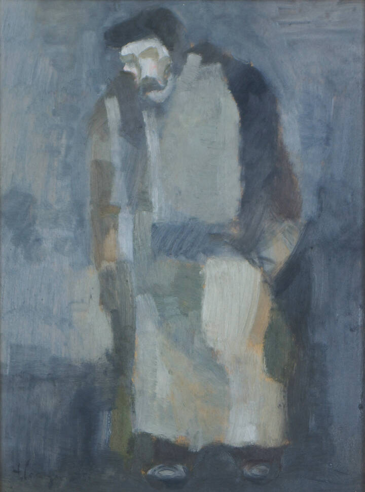 TRENTO LONGARETTI - 'Vecchio con pastrano grigio' 1972