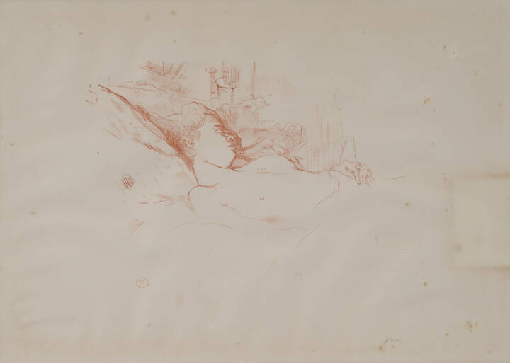 HENRY DE TOULOUSE.LAUTREC - 'Le repos'