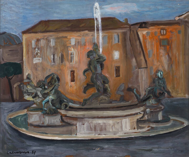 GIOSUE' CALIERNO - 'Roma - Fontana delle Naiadi' 1957
