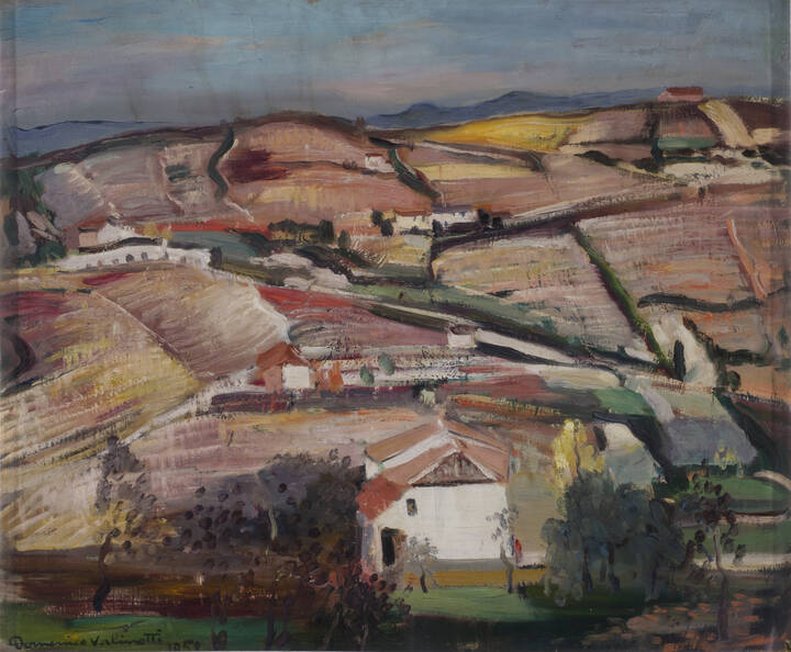DOMENICO VALINOTTI - 'Colline in autunno' 1952